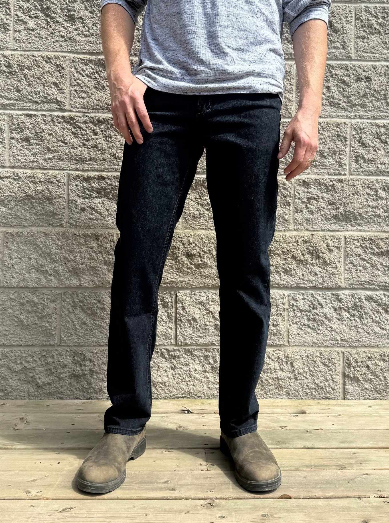 Blue Jeans Front View - Johnnies Jeans